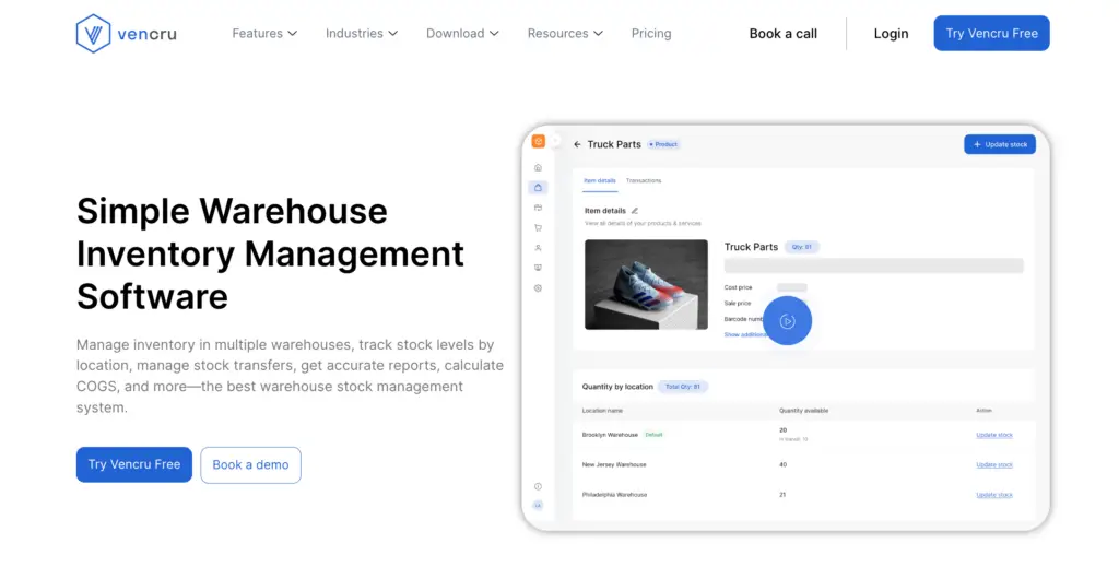 Vencru Warehouse Management System
